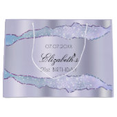 ヴァイオレットの名前エレガントな誕生日パーティー ラージペーパーバッグ (正面)