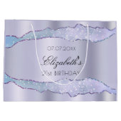 ヴァイオレットの名前エレガントな誕生日パーティー ラージペーパーバッグ (裏面)