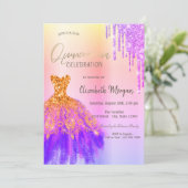 ヴァイオレットグリッタードリップスドレスキンセアニラ 招待状 (スタンド正面)