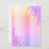 ヴァイオレットグリッタードリップスドレスキンセアニラ 招待状 (裏面)