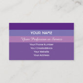 ヴァイオレットストライプ語国際的hello 名刺 (裏面)