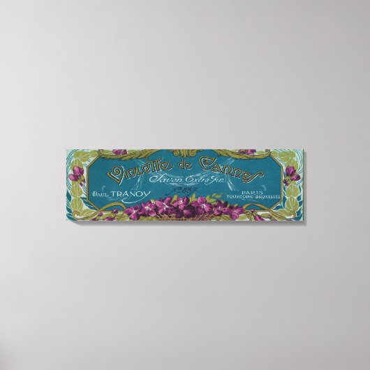 ヴァイオレットデカンヌソープラベルパリ，フランス キャンバスプリント (正面)