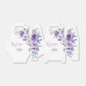 ヴァイオレットバラグリーンフローラ誕生日サンキュー フェイバーボックス (折り畳みなし)