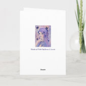 ヴァイオレットファンタジーの女性グリーティングカードby Renee Lavoie カード (裏面)