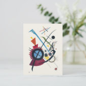 ヴァイオレットプリントワッシリーカンディンスキーバウハウス抽象芸術 ポストカード (スタンド正面)