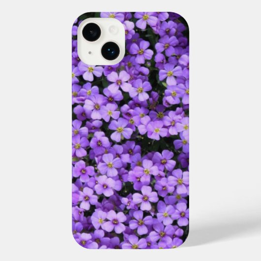 ヴァイオレット春の花スビオレット iPhoneケース (裏面)