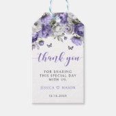 ヴァイオレット結婚フローラ感謝していのお好みのギフトラベル ギフトタグ (正面)