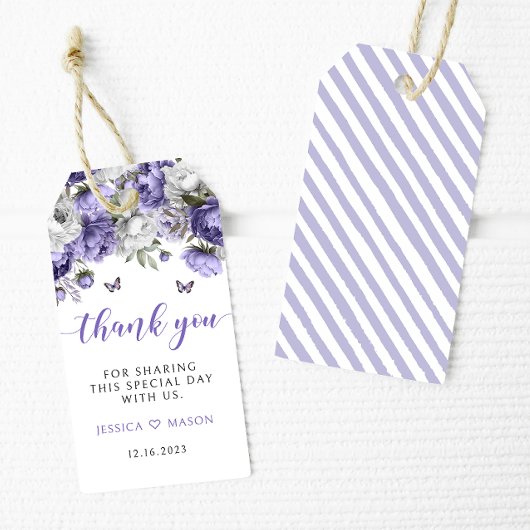 ヴァイオレット結婚フローラ感謝していのお好みのギフトラベル ギフトタグ