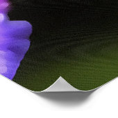 ヴァイオレット薄紫と紫の植物芸術のアイリス ポスター (角)