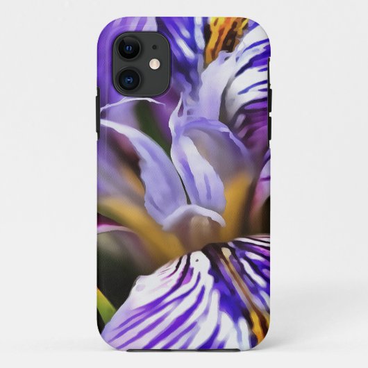 ヴァイオレット薄紫と紫の植物芸術のアイリス Case-Mate iPhoneケース (裏面)