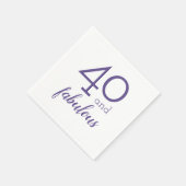 ヴァイオレット40と素晴らしい誕生日パーティー紙ナプキンス スタンダードカクテルナプキン (角)