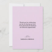 ヴァイオレット・ウォーター・カラー・アートの花の独自性 サンキューカード (裏面)