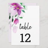 ヴァイオレット・ウォーター・カラー・アートの花の独自性 案内状 (正面/裏面)