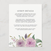 ヴァイオレット&セージ結婚ズゲスト詳細カード エンクロージャーカード (正面)