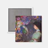 ヴァイオレット・ヘイマンのポートレートbyベルトラン=ジャン・レドン マグネット (正面/裏面)