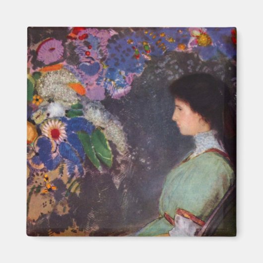 ヴァイオレット・ヘイマンのポートレートbyベルトラン=ジャン・レドン マグネット (正面)