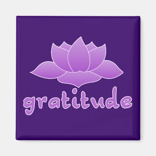 ヴァイオレット・ロータスの感謝 マグネット (正面)