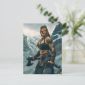 ヴァイキングの女性の戦士の精神 チャネリング ポストカード (スタンド正面)