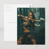 ヴァイキングの女性の戦士の精神 ポストカード (正面/裏面)