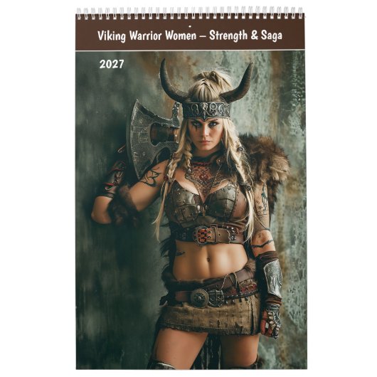 ヴァイキングの戦士女性たち - 強さとサガ カレンダー (カバー)
