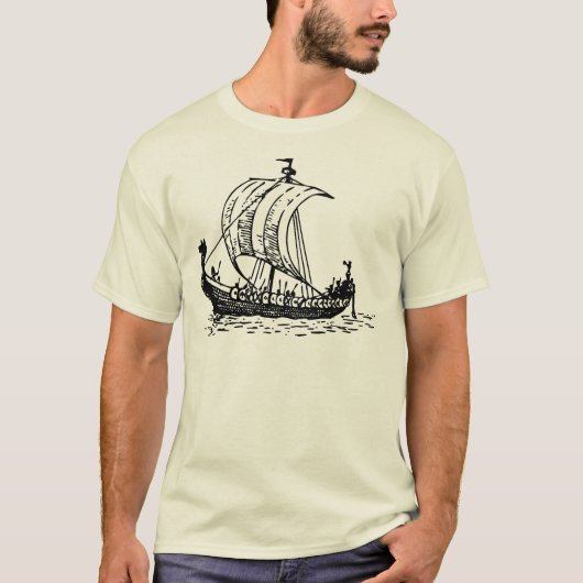 ヴァイキングの船 Tシャツ (正面)
