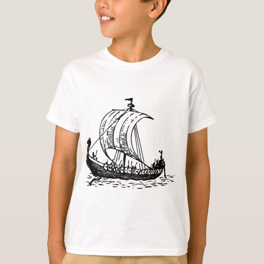 ヴァイキングの船 Tシャツ (正面)