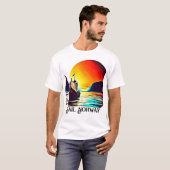 ヴァイキング船でノルウェーを航海 Tシャツ (正面フル)