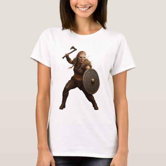 ヴァイキング シールドメイデン ヒーロー Tシャツ (正面)