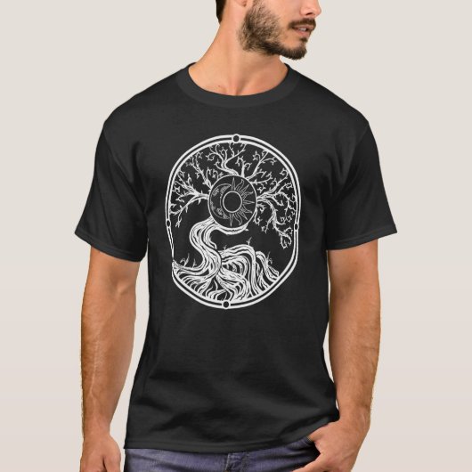 ヴァイキング ノルウェー ノルウェー人 スカンジナビア人 太陽 月 ケルト Tシャツ (正面)