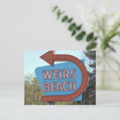 ヴァイズビーチニューハンプシャーヴィンテージサイン ポストカード (スタンド正面)