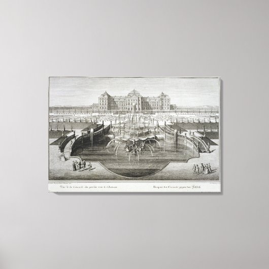 ヴァイセンシュタイン、城に向かってバーから眺める キャンバスプリント (正面)