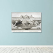 ヴァイセンシュタイン、城に向かってバーから眺める キャンバスプリント (インサイチュ (ウッドフロア))