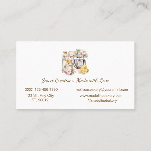 ヴァイニラフローラベーカリーミキサー料理成分 名刺 (裏面)