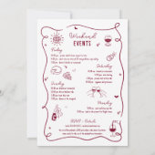 ヴァイノ・ビフォア・ヴァウズ バチェロレッテ 旅程 & 招待状 (裏面)