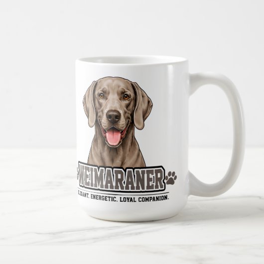 🐾 ヴァイマラナー愛好家ギフト 🐾 コーヒーマグカップ (右)