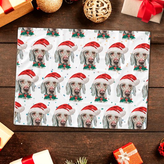 ヴァイマラナー犬のクリスマススター フリースブランケット