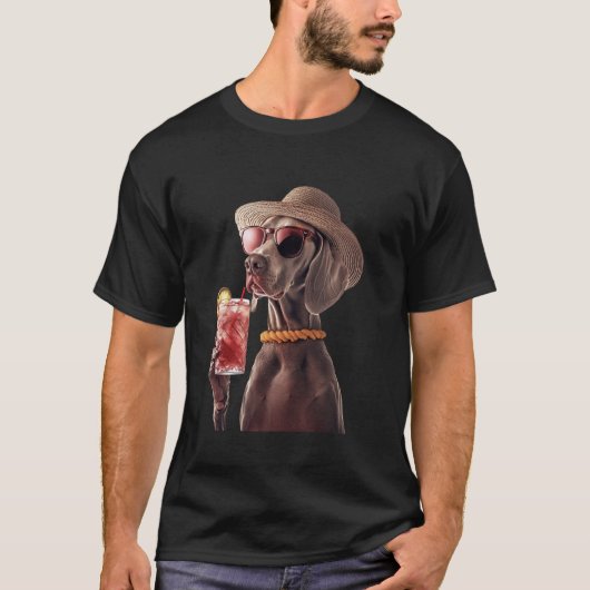 ヴァイマラナー カクテル Tシャツ (正面)