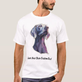 ヴァイマラナー 犬 オリジナルテキスト作成  Tシャツ
