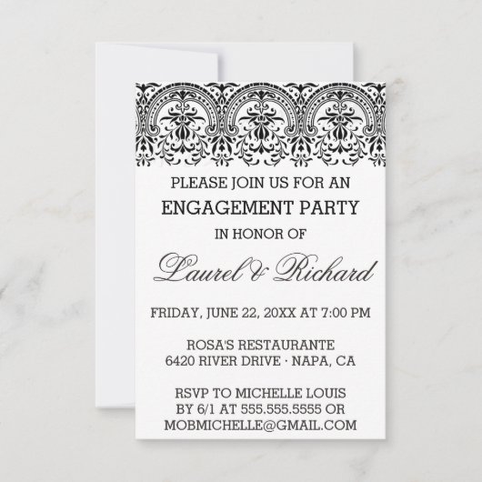 ヴァインズエンゲージメントパーティー 招待状 (正面)