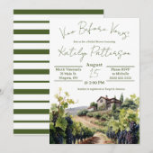 ヴァイン・ビフォア・ヴァウズ ワイナリー ブライダルシャワー 招待状 (正面/裏面)