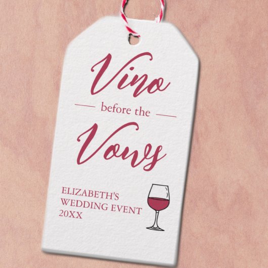 ヴァウを誓う前に ブライダルシャワー/バチェロレッテ ギフトタグ