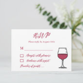 ヴァウを誓う前のヴィノ ブライダルシャワー/バチェロレッテパーティー 出欠カード (スタンド正面)