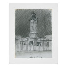 ヴァウギラードパリスケッチポスターの古いアバトー