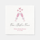 ヴァウズの前にヴィノ エレガント ワイナリー ブライダルシャワー スタンダードカクテルナプキン (正面)