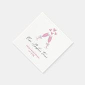 ヴァウズの前にヴィノ エレガント ワイナリー ブライダルシャワー スタンダードカクテルナプキン (角)