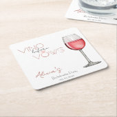 ヴァウズの前にヴィノ・バチェロレッテ / 花嫁の友人たち スクエアペーパーコースター (アングル)