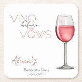 ヴァウズの前にヴィノ・バチェロレッテ / 花嫁の友人たち スクエアペーパーコースター (正面)