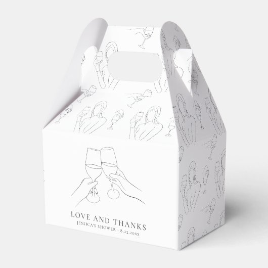 ヴァウズの前にヴィーノ おしゃれなワインブライダルシャワー フェイバーボックス (正面サイド)