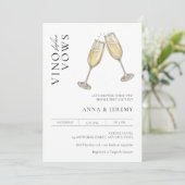 ヴァウズの前にヴィーノ カップルシャワー モダン ミニマリスト 招待状 (スタンド正面)