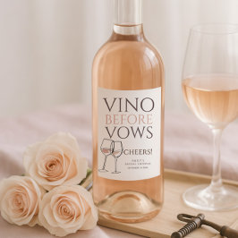 ヴァウズの前にヴィーノ ドゥードル ワイン チェアーズ ブライダルシャワー ワインラベル